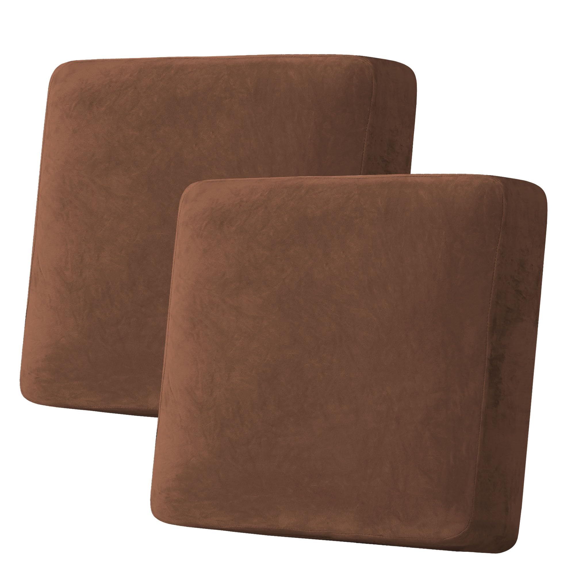 H.VERSAILTEX Velvet Stretch Couch Cushion Cover Plush Cushion Slipcover for Chair Loveseat Sofa Cushion Furniture Protector Seat Cushion Sofa Cover (2