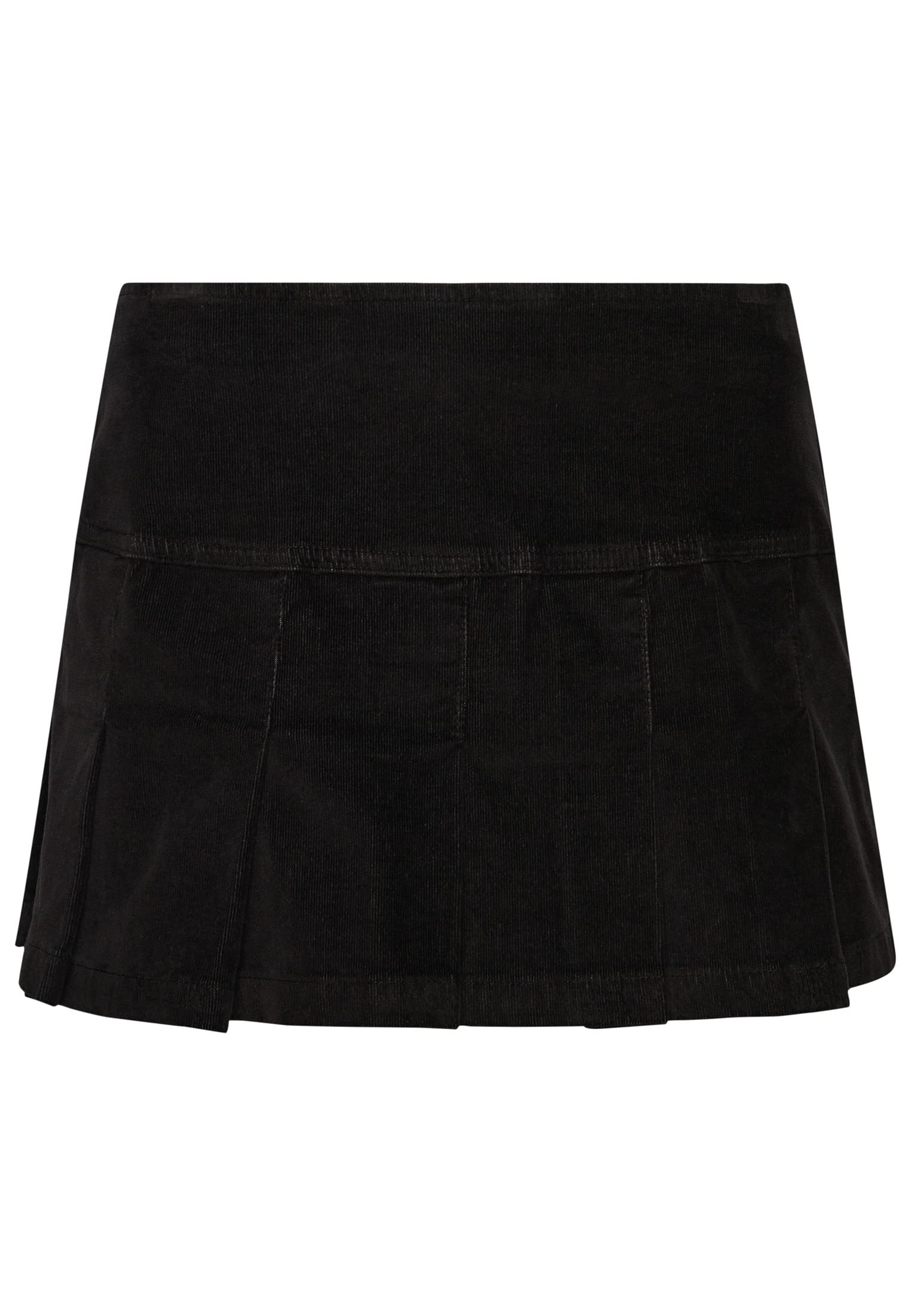 Superdry Women's Noir Pleated Mini Skirt Velvet Woman Vintage