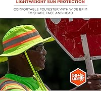 Vista 3 de Ergodyne Chill Its 8935CT - Sombrero de sol de enfriamiento de PVA, alta visibilidad, reflectante