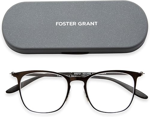 Miniatura 6 de Foster Grant Gafas unisex Liam Super Flat para adultos, gafas de luz azul, Gunmetal, 1.969in de EE. UU, Gris plomizo, 50 mm