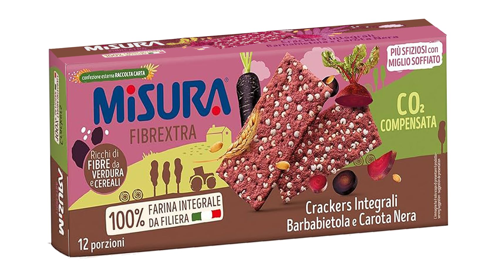  Fibrextra Crackers Wholemeal Pretzels Beet Black Carrot 385 g Salute ai Dettagli
| Fibrextra Crackers Wholemeal Pretzel
