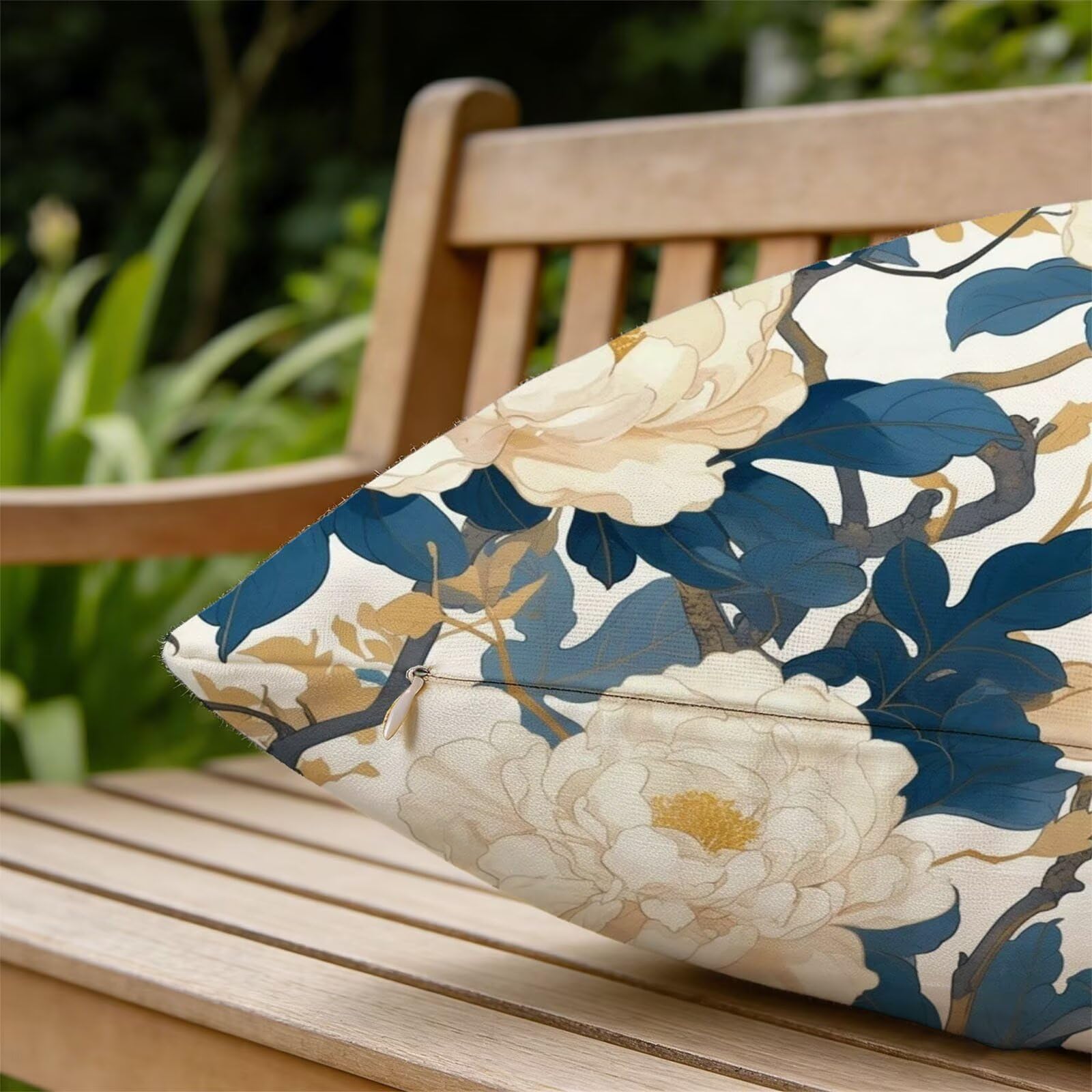 Générique Housse Coussin Exterieur Impermeable 30x50cm Flower Décoratif Taie d'oreiller Decoration Botanique Housse de Coussin Exterieur Impermeable pour Salon de Jardin Lot 2. T-15
