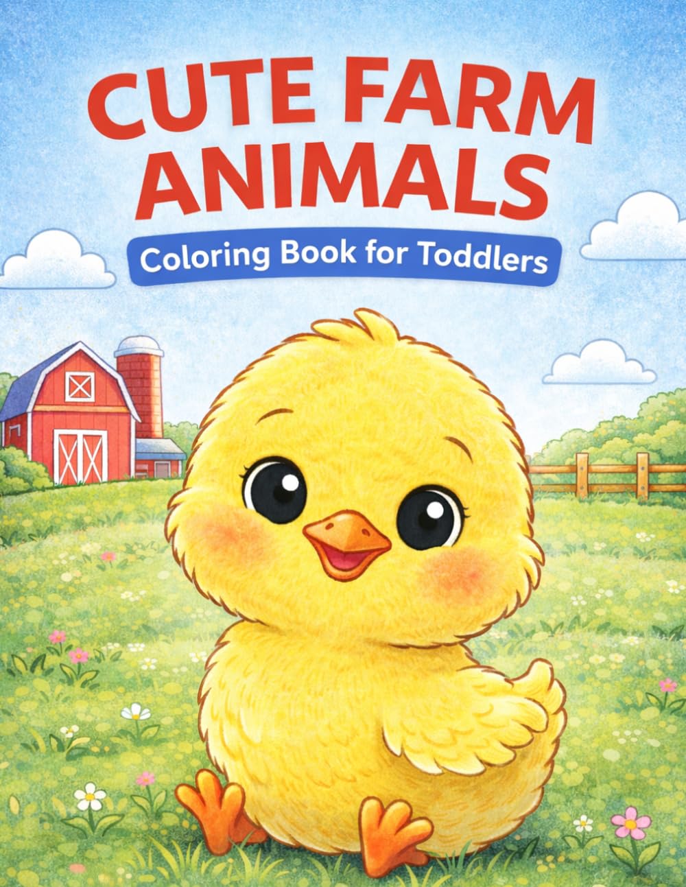 Toddler Farm Animals Coloring Book: Cute Baby Pigs, Ducks, Lambs, and Farm Friends for Little Colorists