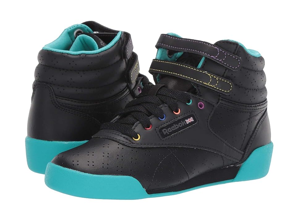 

Reebok Kids F/S Hi (Toddler/Youth) (Black/Teal/Grey) Girls Shoes
