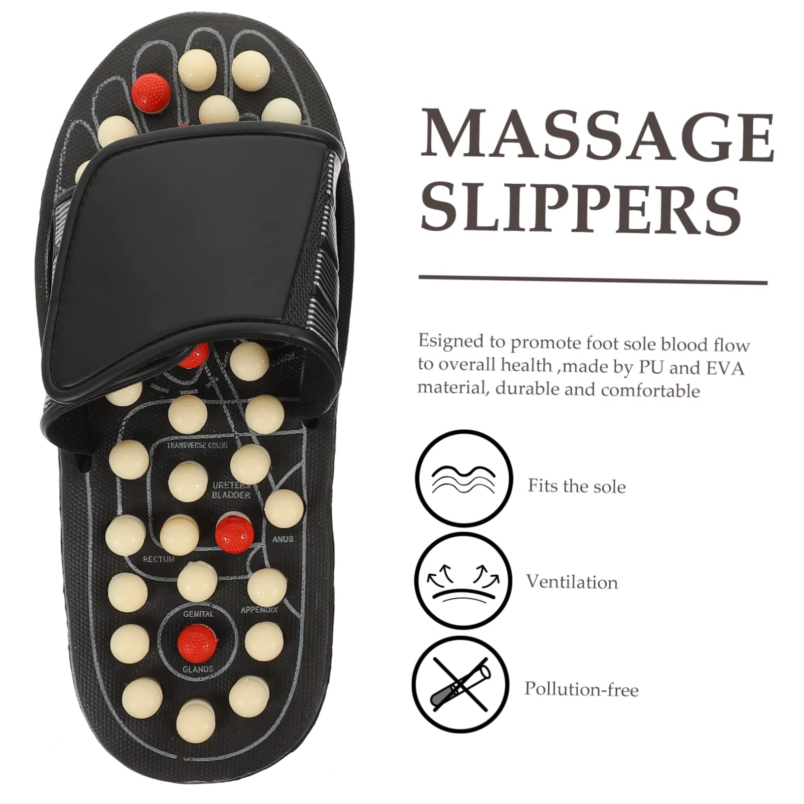 Akupunktur Massage Slipper für Damen und Herren Fußsohlenmassagegerät aus Pu und Eva Lindert Fußschmerzen und Entspannt zur Reflexzonenmassage zu Hause