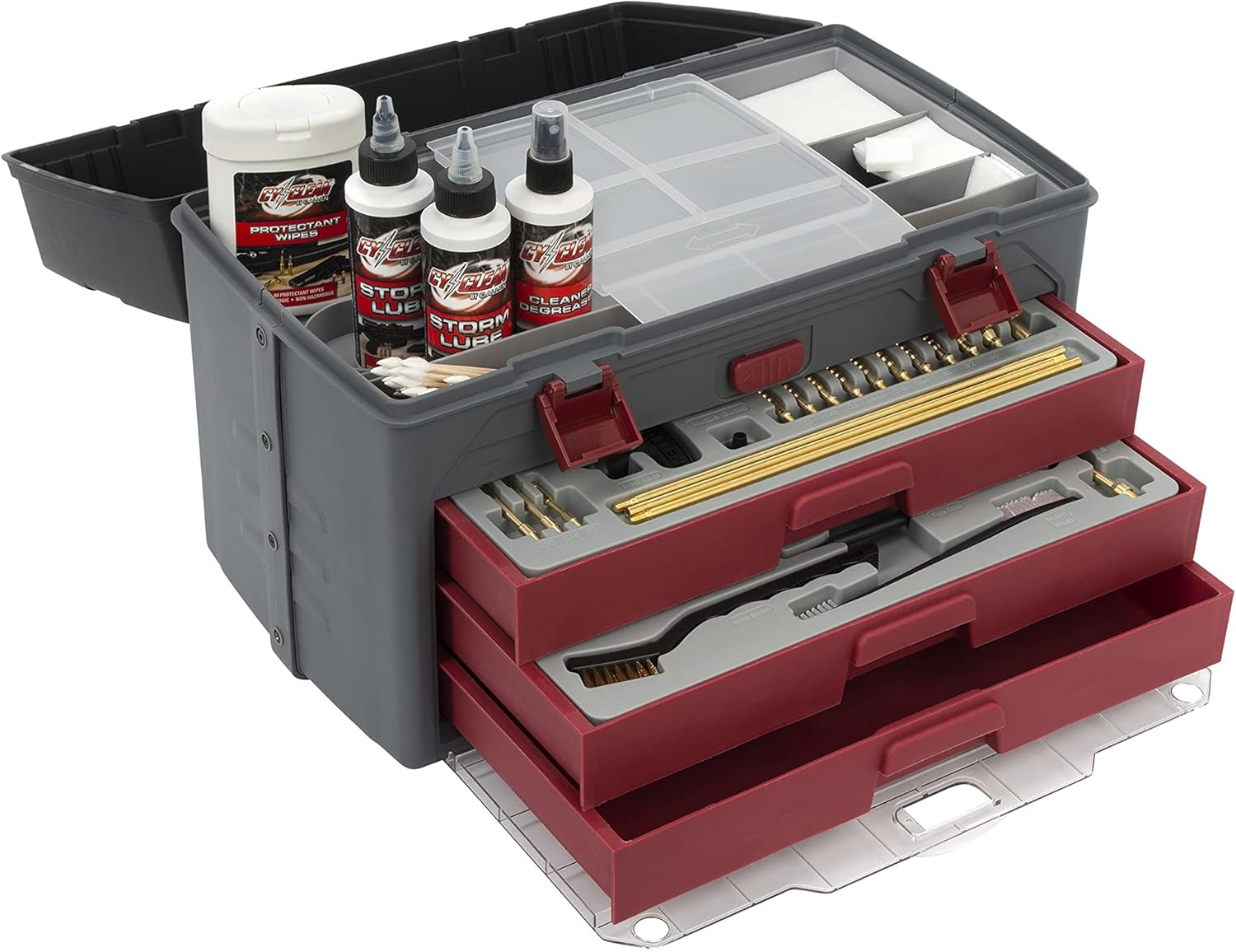 Krome™ Gun Center Toolbox Cleaning Kit by Allen®, 66 Pieces for Handguns/Pistols, Rifles and