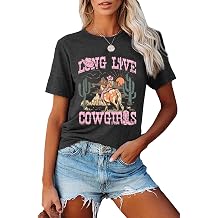 YHHR Womens Cow Skull Shirt Cowgirl Country Concert Tshirt Vintage Western Rodeo Graphic Tee Short Sleeve Casual Summer Top