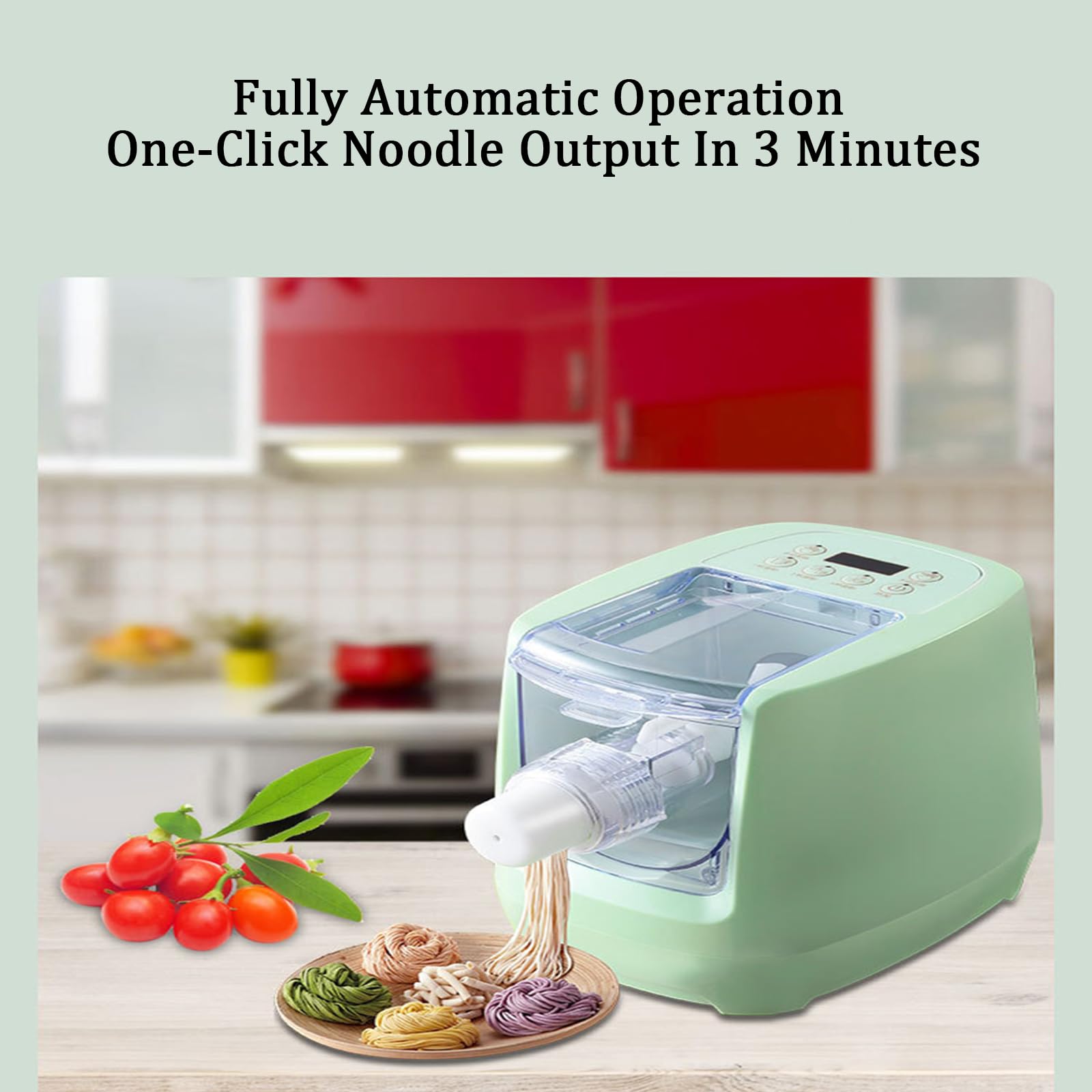 Macchina Per Pasta Multifunzione, Macchina Automatica Per Noodles Con 13 Dischi Forma & Capacità 640G Farina, Macchine Elettriche Per Preparare Spaghetti, Maccheroni, Sfoglie Per Ravioli