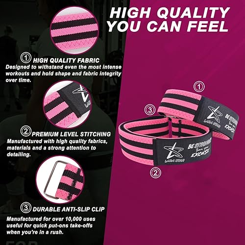 Miniatura 2 de BFR Bandas de oclusión para mujeres, glúteos, bandas de restricción de flujo sanguíneo para piernas, construcción de glúteos y caderas,