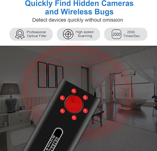Miniatura 2 de YYCAMUS Detectores de cámara oculta, detector de errores, detector de cámara espía, detector de rastreador GPS, detector de RF, detector anti espía