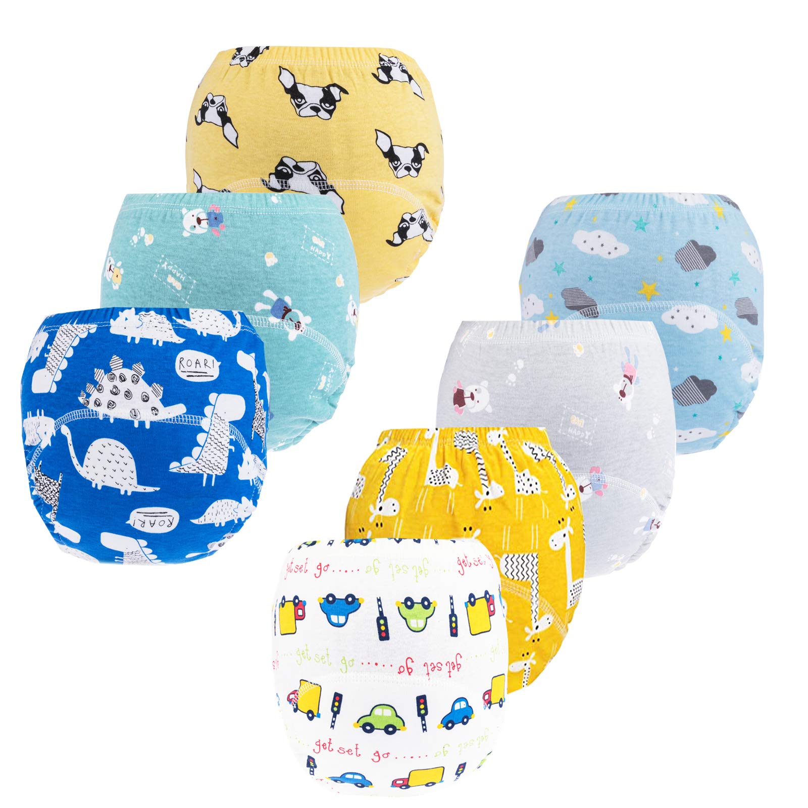 JackLoveBriefs 10 sztuk, 10 sztuk, spodnie treningowe dla chłopców i dziewczynek, do nauki wzorów, bielizna treningowa, spodnie 2-5T, NIEBIESKI, 2-3 Years