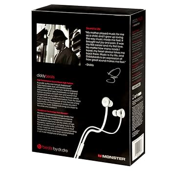 HF94【新品未開封】モンスター　イヤホン　diddy beats Monster Diddy Beats High Performance in-Ear Headphones with