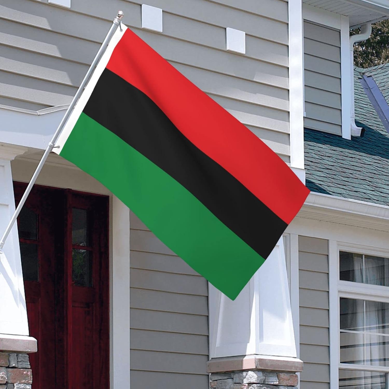 African American Flag Red Black and Green Outdoor Yard Decoration For Flags, Festivals, Celebrations, Parties, Parades Colorful Multi-Scene Full Size Double-Sided Printed Flags 3x5 Ft