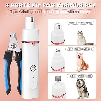 Unibono Dog Grooming Clipper Kit, Rechargeable Pet Clipper For Dogs Cats Strong But Quiet For Paws Eyes Ears Face With Grooming Scissors Comb Yellow