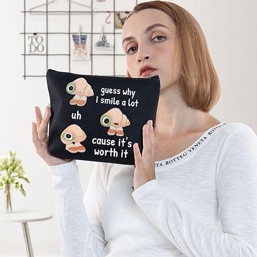 Miniatura 5 de BWWKTOP Marcel Fan - Bolsa de maquillaje cosmética con diseño de animación, regalos inspirados en la animación, adivina por qué sonríe mucho, Uh