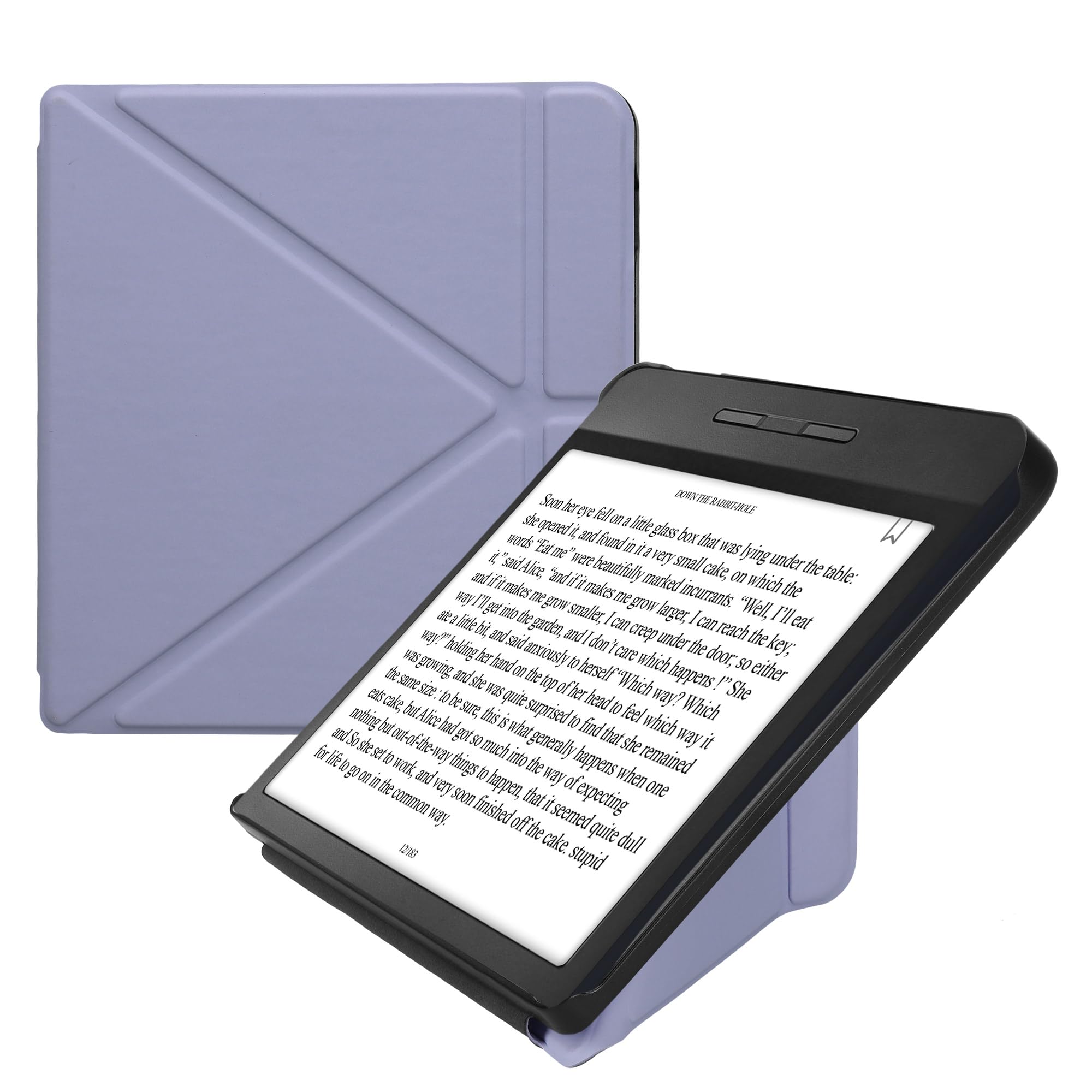 kwmobile Custodia Pieghevole Compatibile con Kobo Libra H2O Cover - Cover Magnetica Pelle PU eReader con Stand lavanda