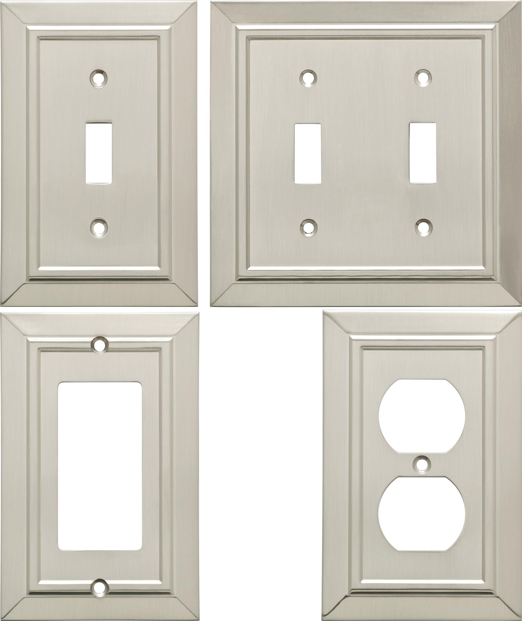 Franklin Brass Wall Plates - Brushed Nickel Outlet Covers -7 Franklin Brass Wall Plates - Brushed Nickel Outlet Covers -7