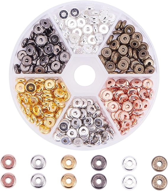 PandaHall 300pcs Perles Rondes Plaqué Or 14K 4mm - Perles Laiton Pour Bijoux Et Créations