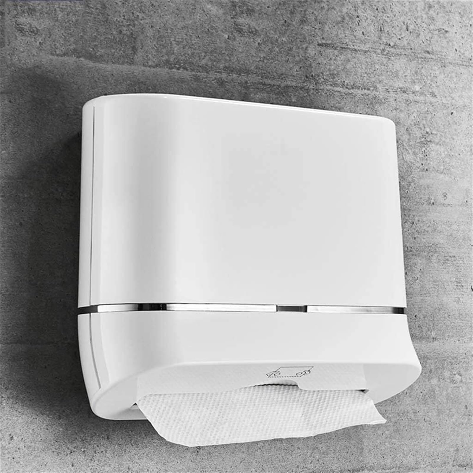Dispenser di asciugamani di carta a parete | Dispenser di asciugamani, design senza perforazione, for la casa pubblica(Black)