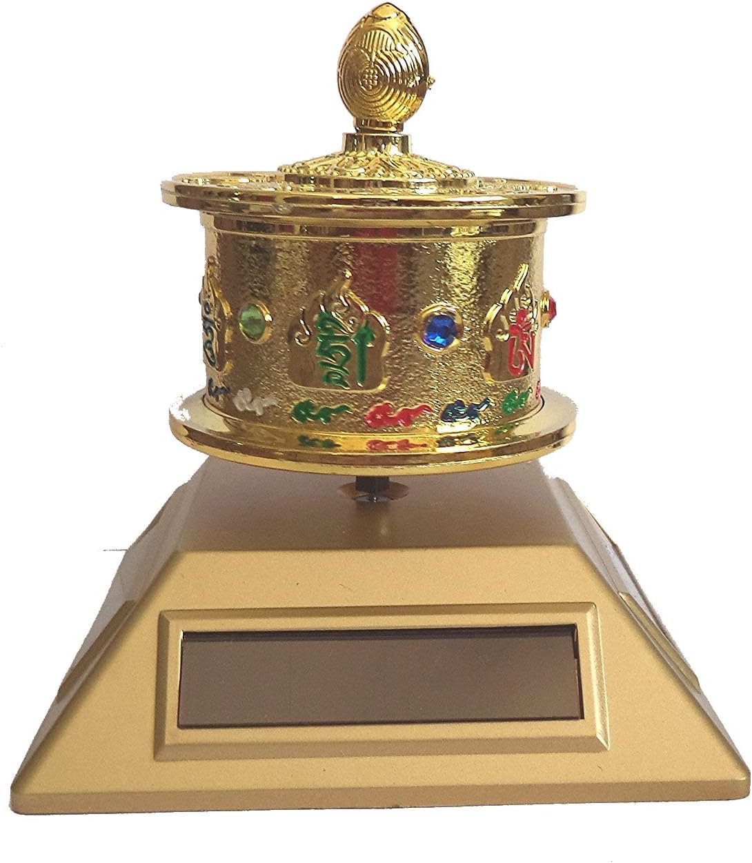 N R Creations Tibetan Solar Energy Prayer Wheel Feng Shui Dharma Wheel - size 3-1043 - 340