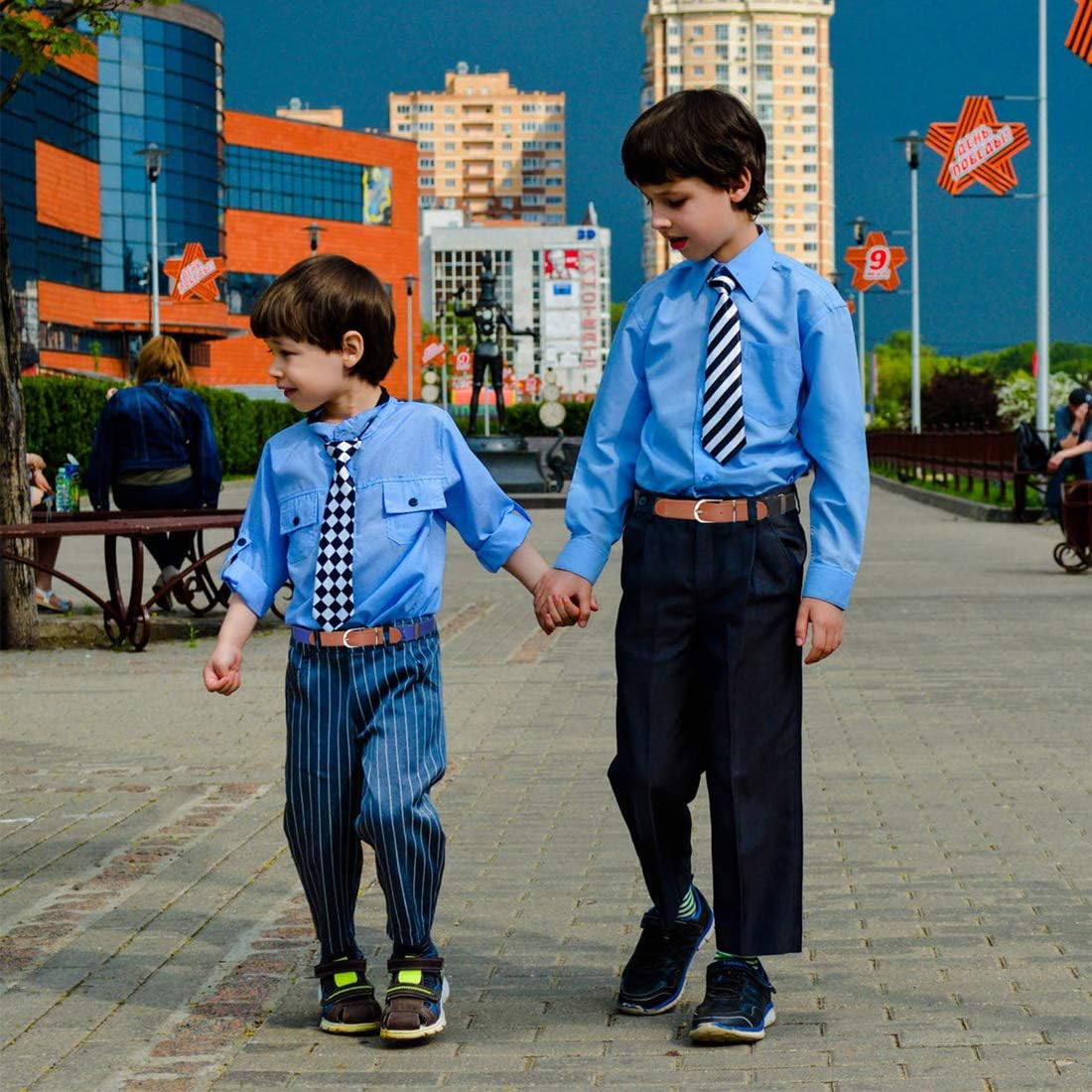 Kajeer Kids Boys Girls Elastic Belt - Stretch Adjustable Belt for Boys and Girls with Leather Loop Belt Pack of 4 - Image 6