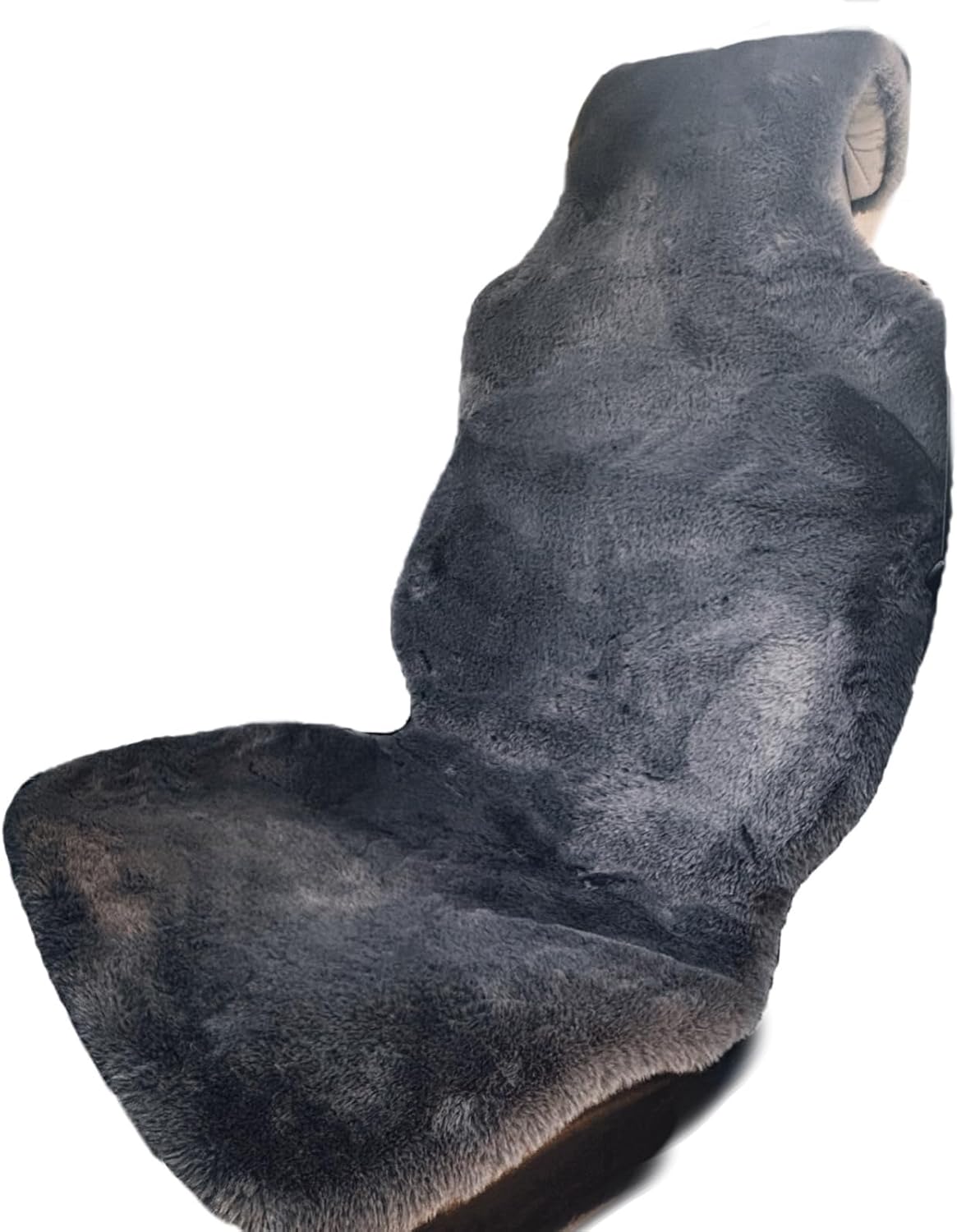 Universal Size Faux Sheepskin car seat Covers, Washable seat Covers for Cars suvs Trucks minivans (Gray)