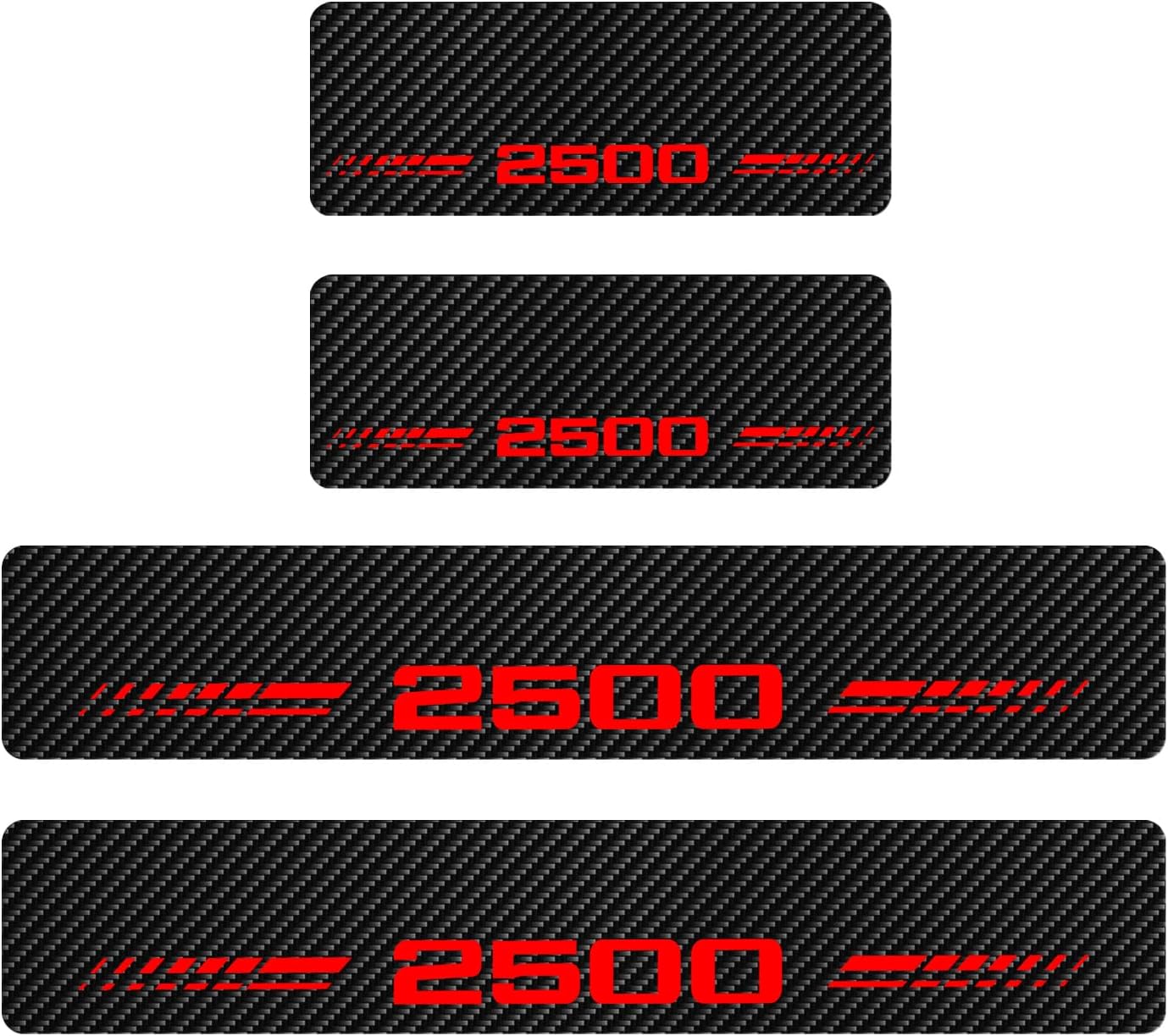 4Pcs Car Door Sill Protectors Compatible with Dodge RAM 2500 Accessories, Door Entry Guard Scuff Sill Protector Plate, Upgraded Full Coverage Carbon Fiber Leather Door Sill Stickers
