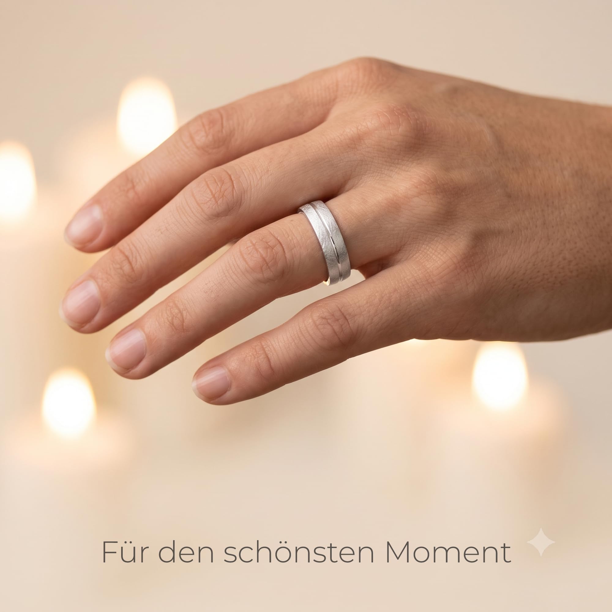 Kolibri Rings Sterling Silber 925 Eismatt Ring Ehering Verlobungsring Partnerring Freundschaftsring - Inkl. Gratis Gravur und Etui