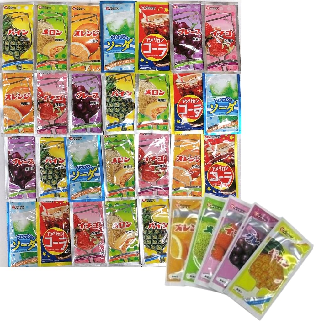 Amazon.co.jp: 松山製菓 粉末ジュース まとめ買い 7種各4袋セット
