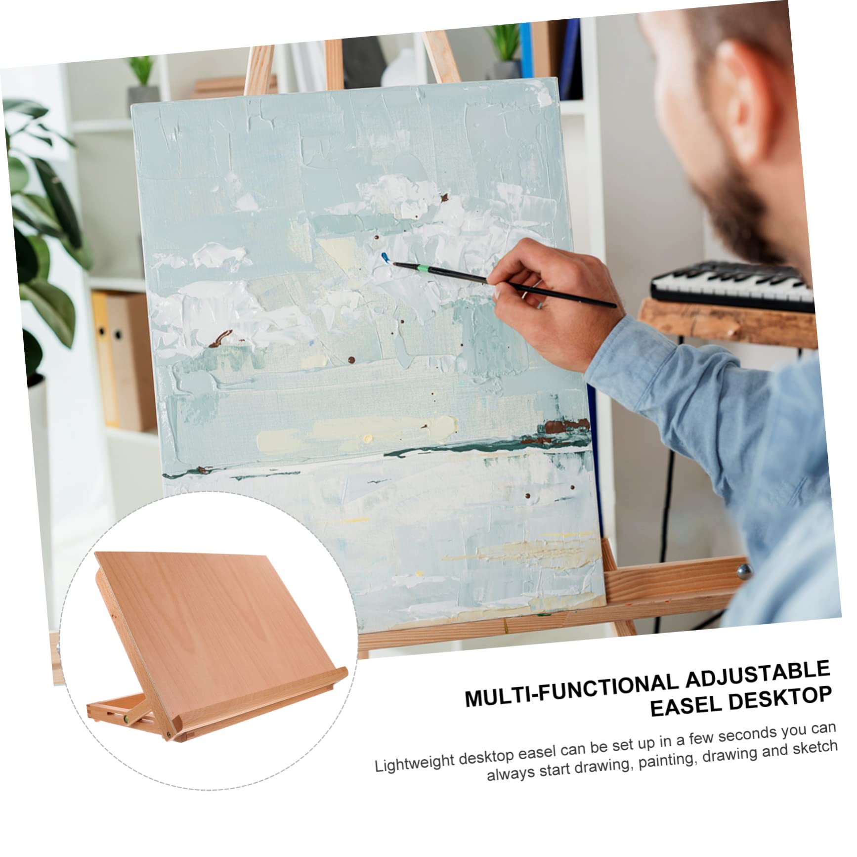 NUOBESTY Plateau Amovible Pour Chevalet - Support De Rangement Pinceaux Et Accessoires, Fixation Rapide Et Stable, Idéal Pour Artistes Et Peintres