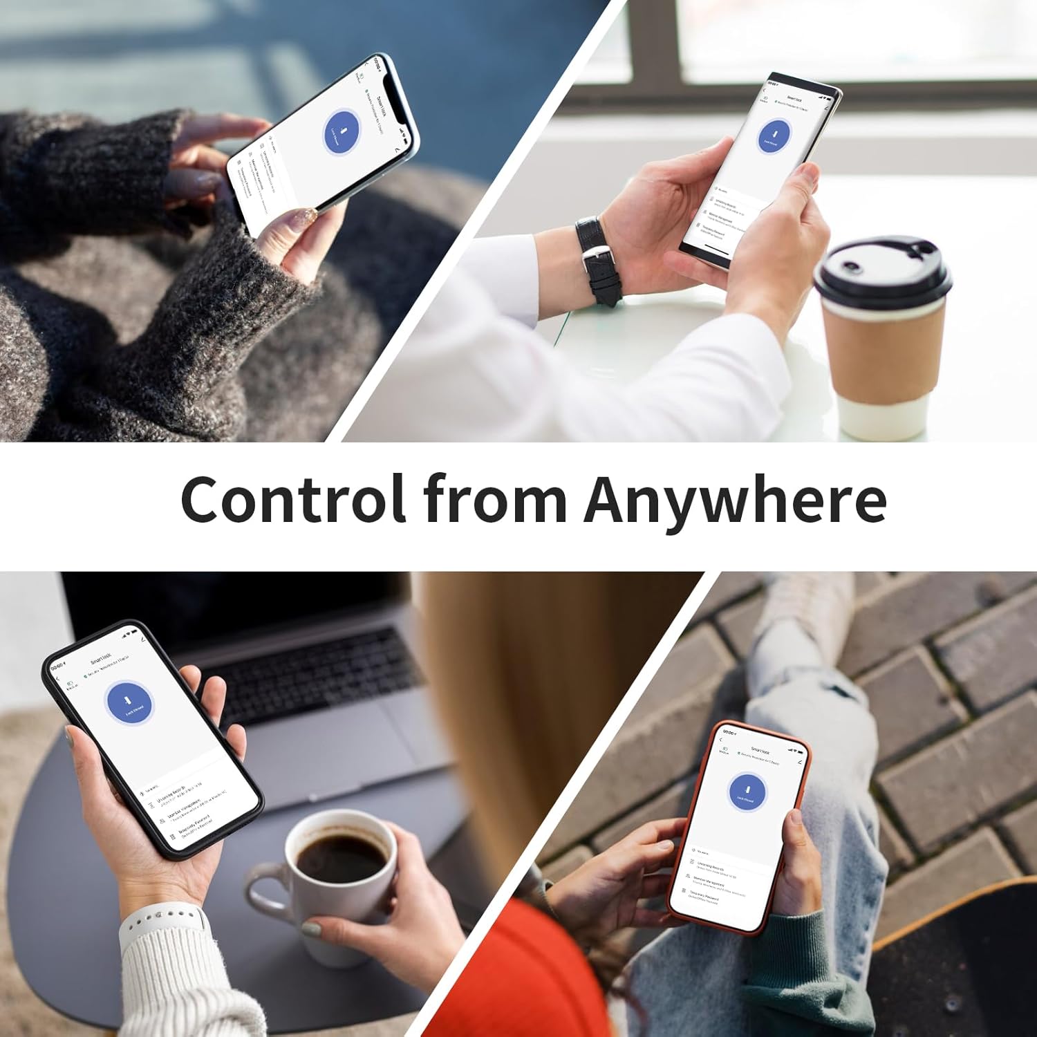 Fingerprint Smart Door Lock with Bluetooth,Keyless Entry Door Lock for Front Door, App Remote Control, Deadbolt with 6-in-1 Electronic Keypad