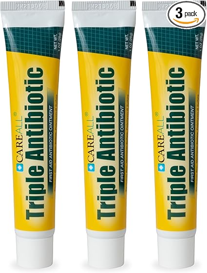 CareAll Triple Antibiotic Ointment 1.0 oz (3 Pack), First Aid Ointment for Minor Cuts, Scrapes, and Burns to Help Prevent Infection, Compare to The Active Ingredients of Leading Brands
