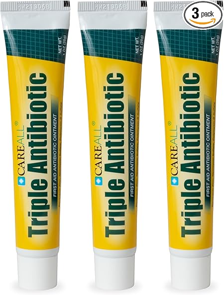 CareAll Triple Antibiotic Ointment 1.0 oz (3 Pack), First Aid Ointment for Minor Cuts, Scrapes, and Burns to Help Prevent Infection, Compare to The Active Ingredients of Leading Brands