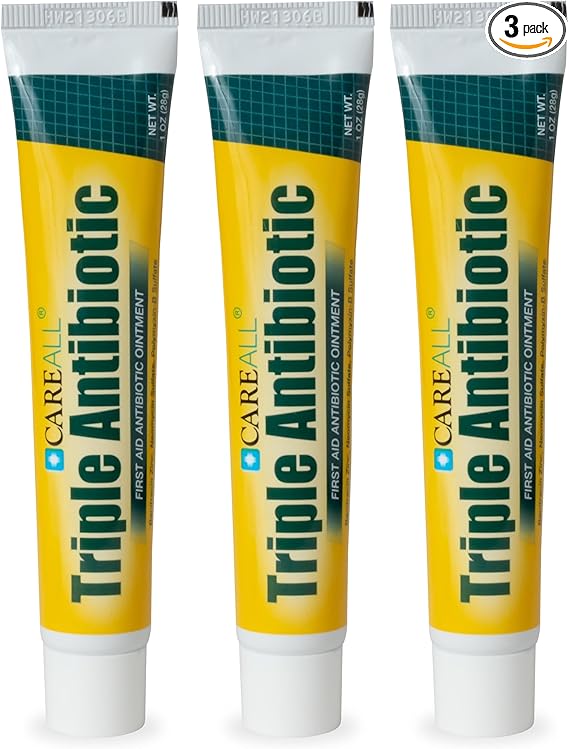 CareAll Triple Antibiotic Ointment 1.0 oz (3 Pack), First Aid Ointment for Minor Cuts, Scrapes, and Burns to Help Prevent Infection, Compare to The Active Ingredients of Leading Brands