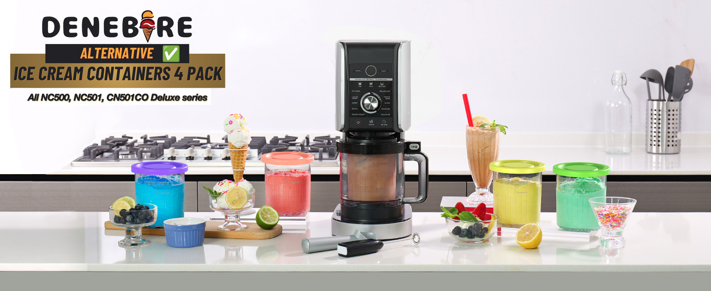 Amazon.com: 24OZ Containers Replacement for Ninja Creami Deluxe