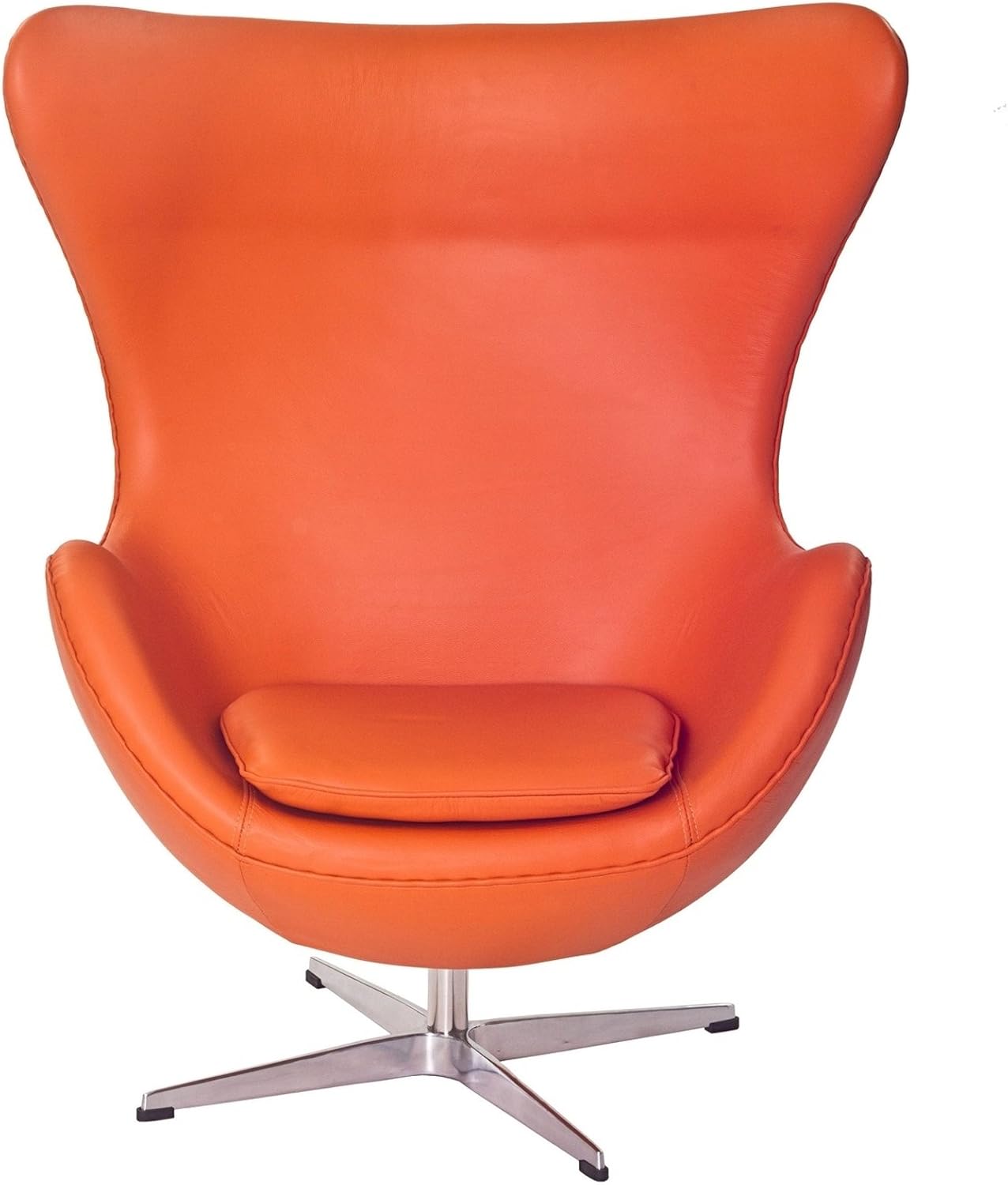 Glove Chair in Aniline Leather, Orange Home & Kitchen