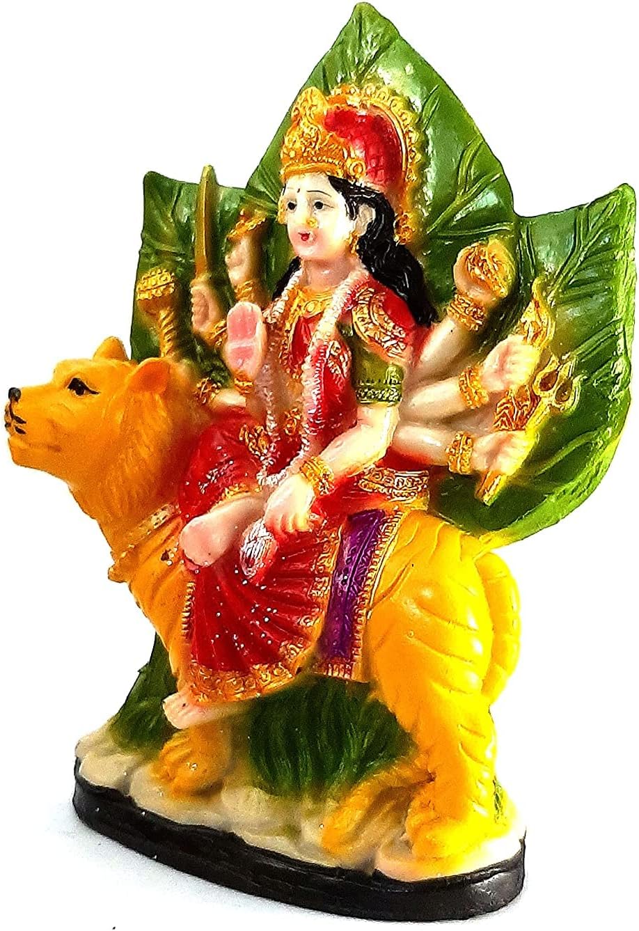 TONGARI Maa Durga MATA Rani Sculpture Nav Durga Devi Sherawali Idol Murti Statue for Puja Room Mandir Temple Durga Ashtami Navratri Festive