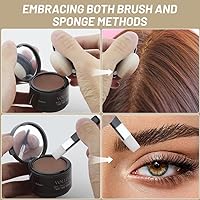 Vista 3 de VOLLUCK Polvo de retoque de raíz, polvo instantáneo para la línea del cabello para áreas delgadas y cobertura de cabello gris, cobertura de raíz