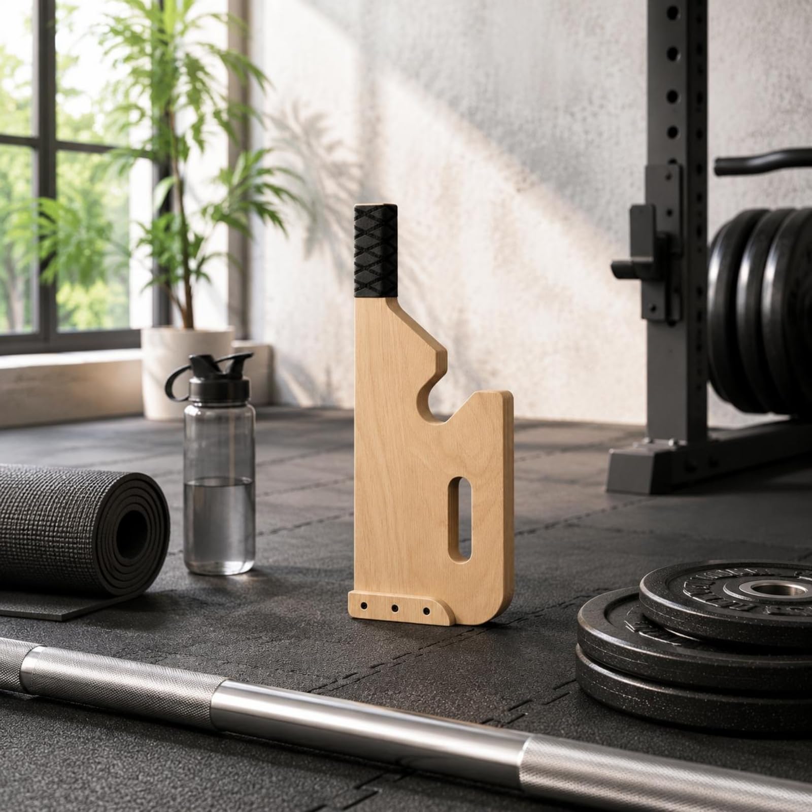 Sollevatore Carichi Bilanciere Palestra Attrezzo Fitness Supporto Pesi Deadlift Jack Base Larga Maniglia Comoda Struttura Stabile Allenamento Casa Palestra Uso Portatile, Nero