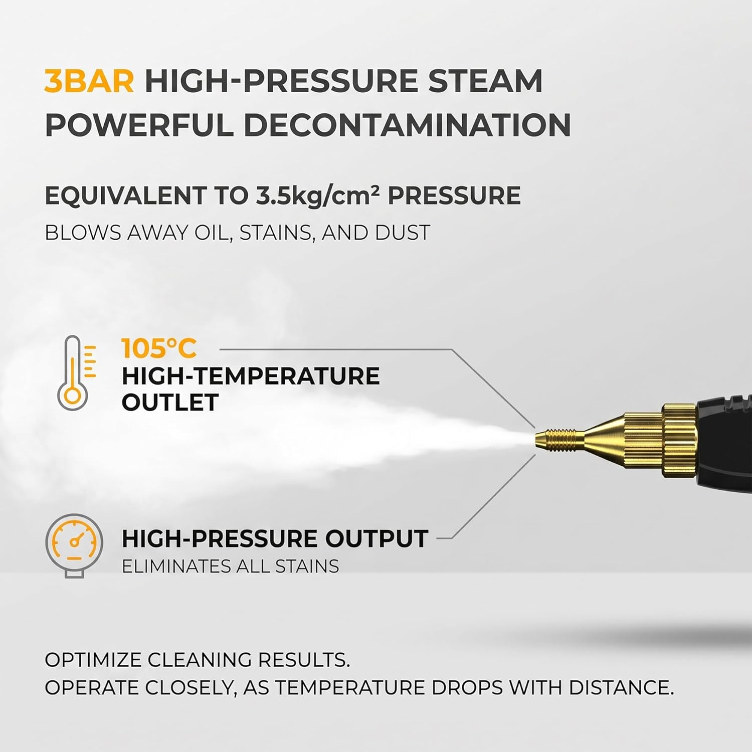 2500w Handheld High-Temperature Pressurized Steam Cleaner High Pressure Temperature Multi Purpose Heavy Duty Portable with Attachments for Car Engine Home Multi-surface 1000ml(Red)