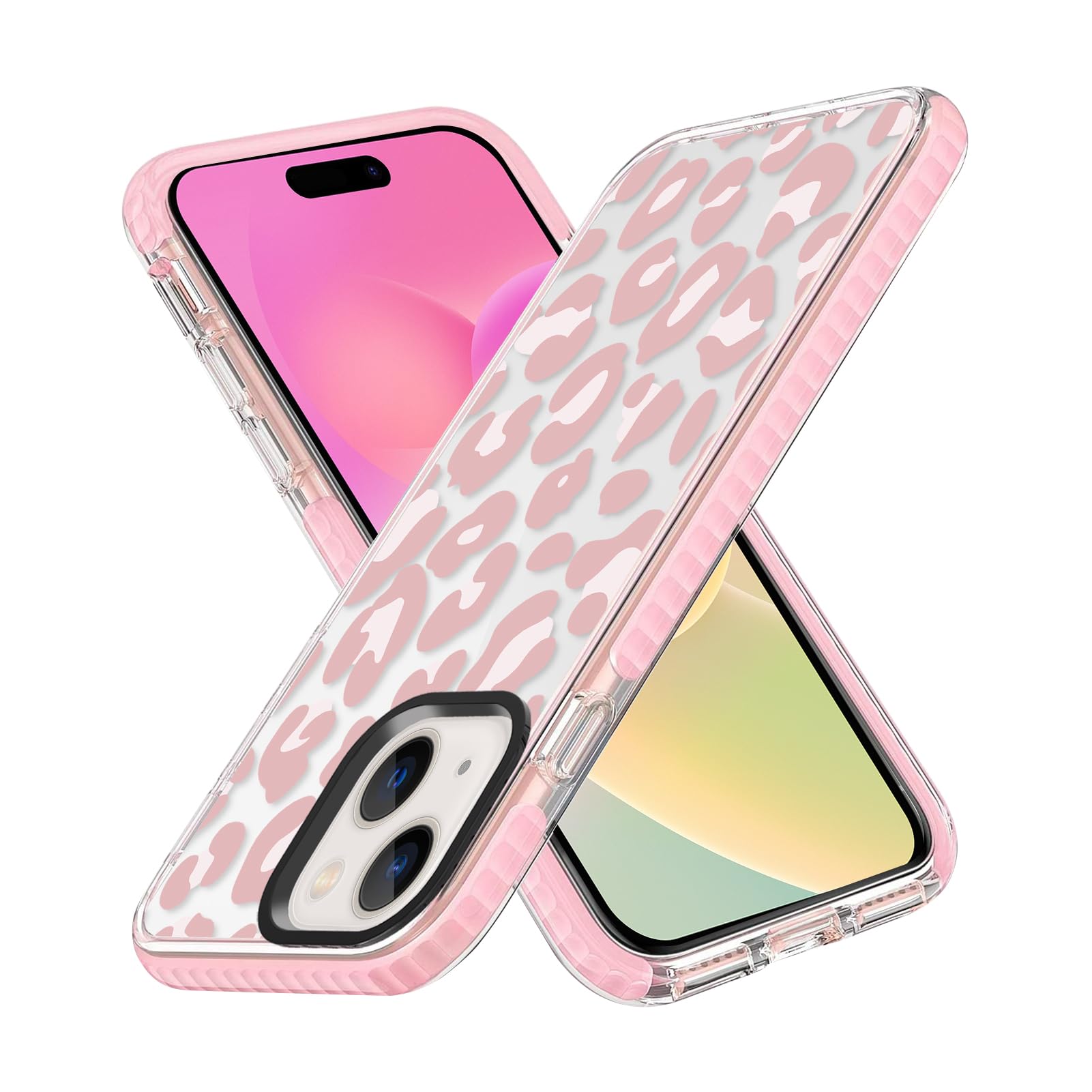 Amazon.com: ZIYE Clear Case for iPhone 15 Cover Pink Leopard