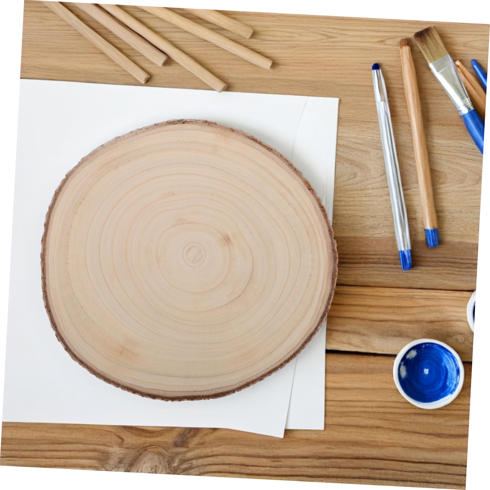 SHINEOFI 2stücke Unbehandelte Holzscheiben Naturholzkreise Für Bastelarbeiten Holzdekor Für Hochzeiten Und Festivals Rustikale Holzspäne Zum Bemalen