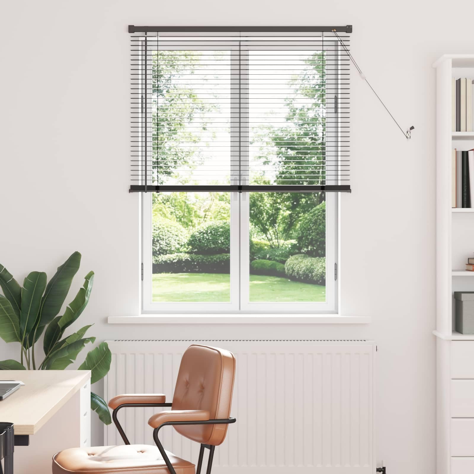 Veneziana veneziana in PVC, 150 x 90 cm, con protezione dalla luce e dal calore, per finestre, ufficio, soggiorno, camera da letto, cucina, bagno, cameretta dei bambini, balcone