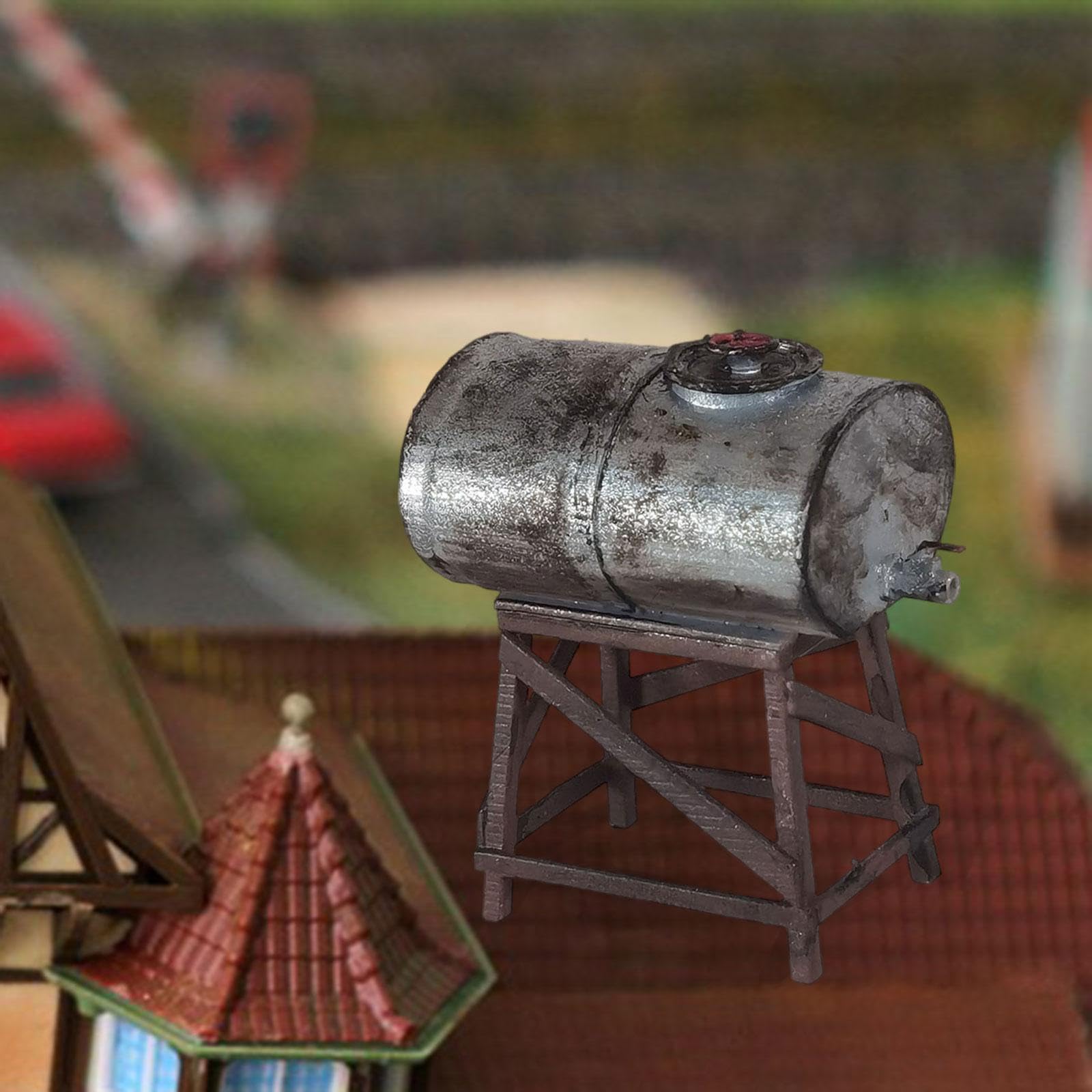 F Fityle Modelo a Escala HO, Tanque de Agua, Tren, decoración de escenarios, dioramas, decoración, pequeño Adorno para Aficionados.