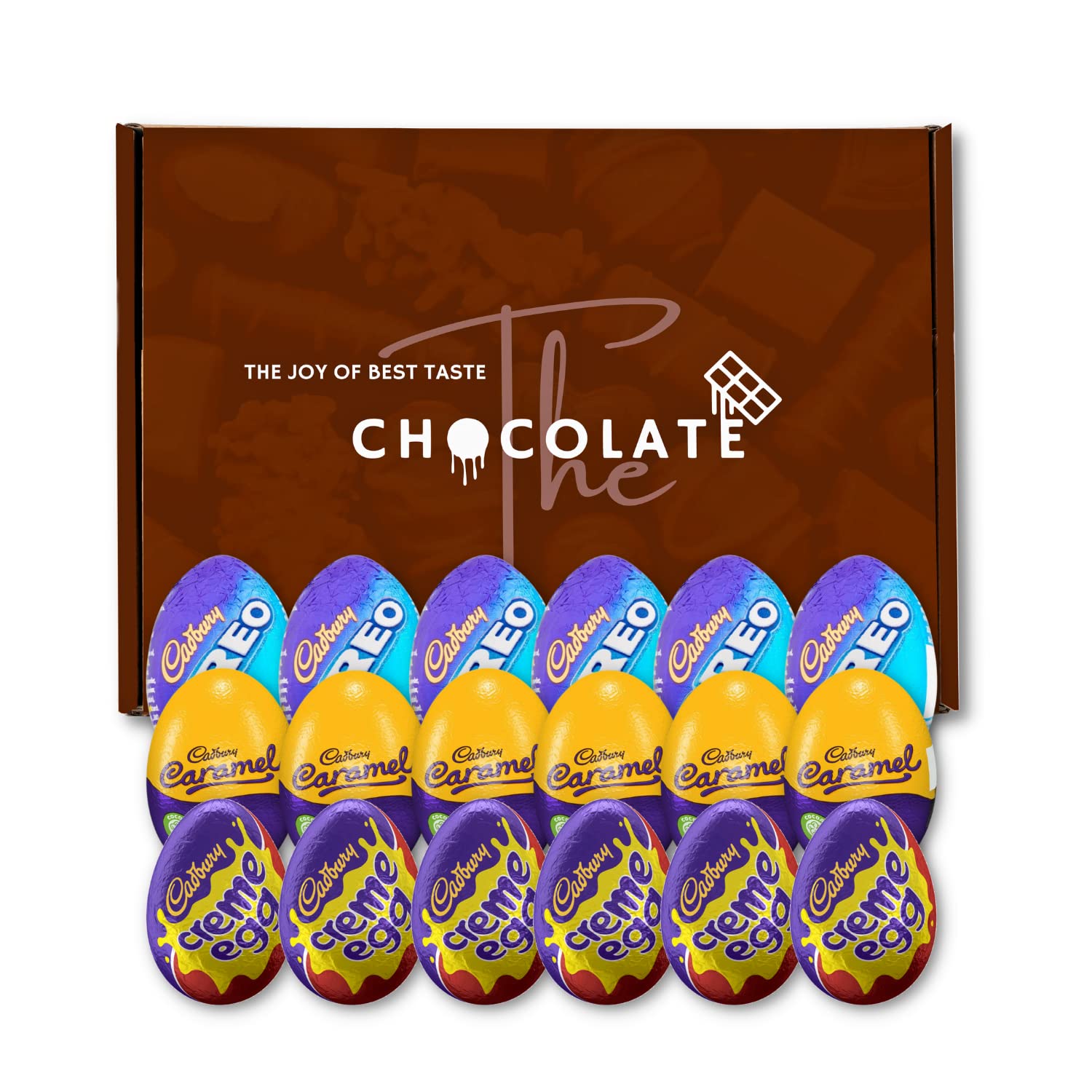 Buy Easter Eggs Chocolate Gift Box Cadbury Creme Egg Oreo Caramel Chocolates Hamper, 6 of Each