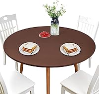 Vista 14 de NEWISHER Mantel redondo ajustable de elastano elástico negro con bordes elásticos para comedor, picnic y patio, 48 pulgadas
