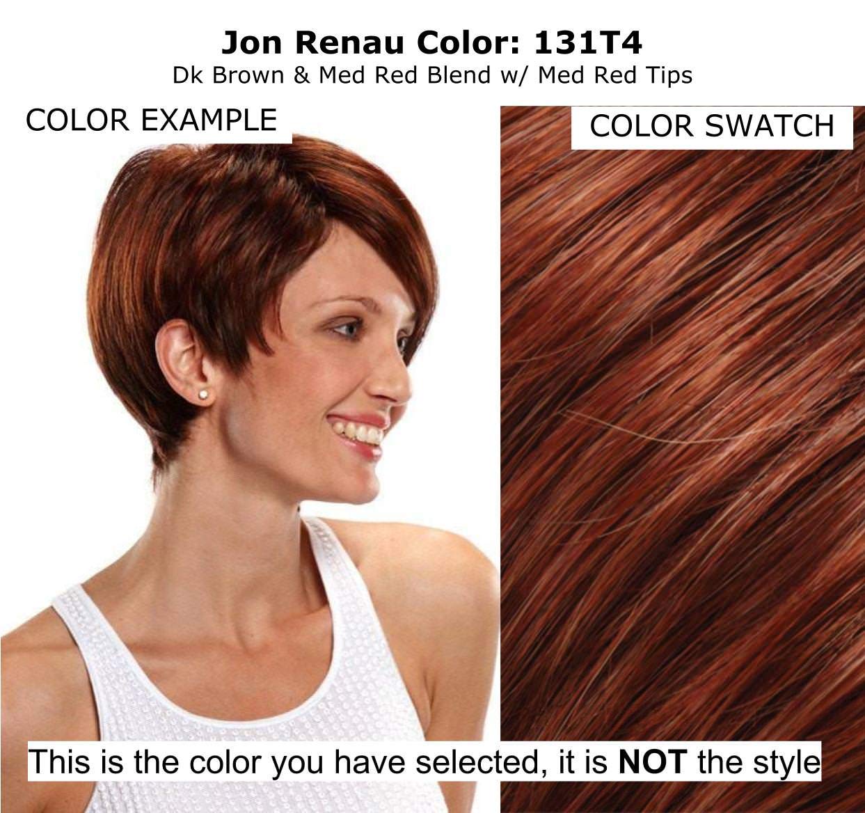 Bundle - 3 items: Natalie Petite Wig by Jon Renau, Christy's Wigs Q & A Booklet & Wide Tooth Comb - Color: 131T4