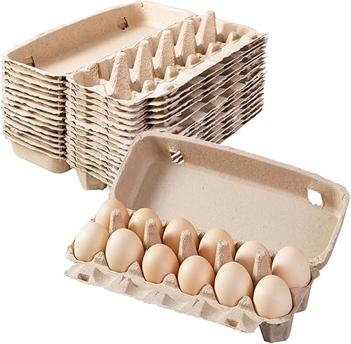 Miniatura 1 de Cartones de huevos, cartones de huevos a granel barato 15 piezas, cartones de huevo de pulpa natural en blanco con capacidad para hasta 12 huevos -1