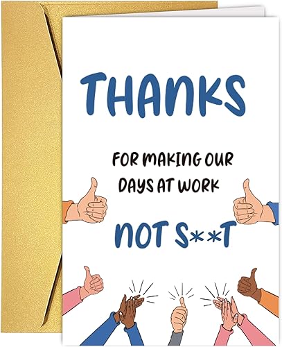 Divertidas tarjetas de agradecimiento para jefe gerente compañero de trabajo, divertido compañero de trabajo, tarjeta de jubilación, nuevo trabajo,