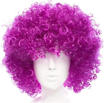 Koyu Mor Renk Violet Afro Bonus Sa  Peruk